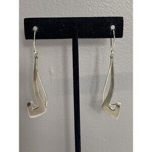 VTG Signed HOB Mexico Sterling 925 Long Abstract Dangle Southwestern Earrings